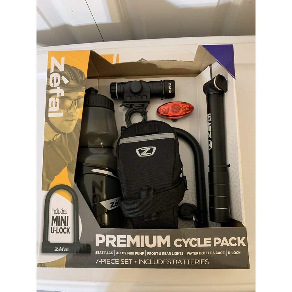 New Zefal Premium Cycle Pack 7-Piece Set Road Ahead And Light BPA‎ Free NWT